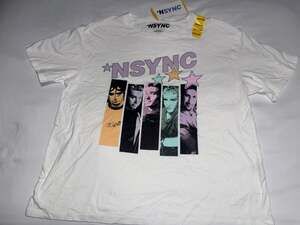 NSYNC Women's Licensed Graphic Short Sleeve T-Shirt White Size Medium NWT
